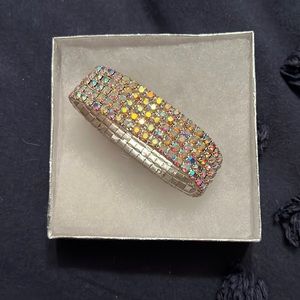 Rhinestone bracelet one size fits all